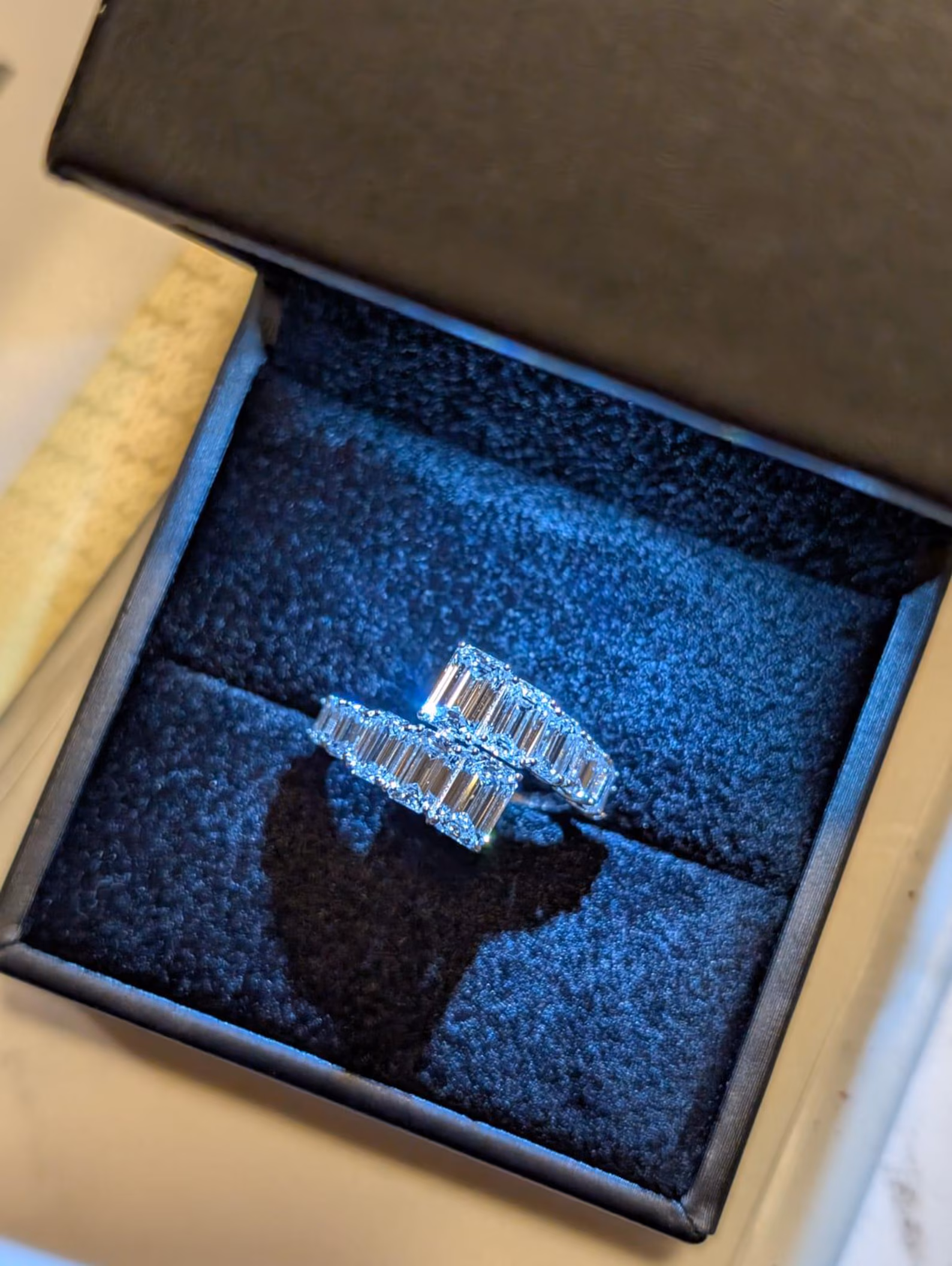 4.02ct Emerald Cut Lab Grown Diamond Ring – IGI Certified 14K Gold