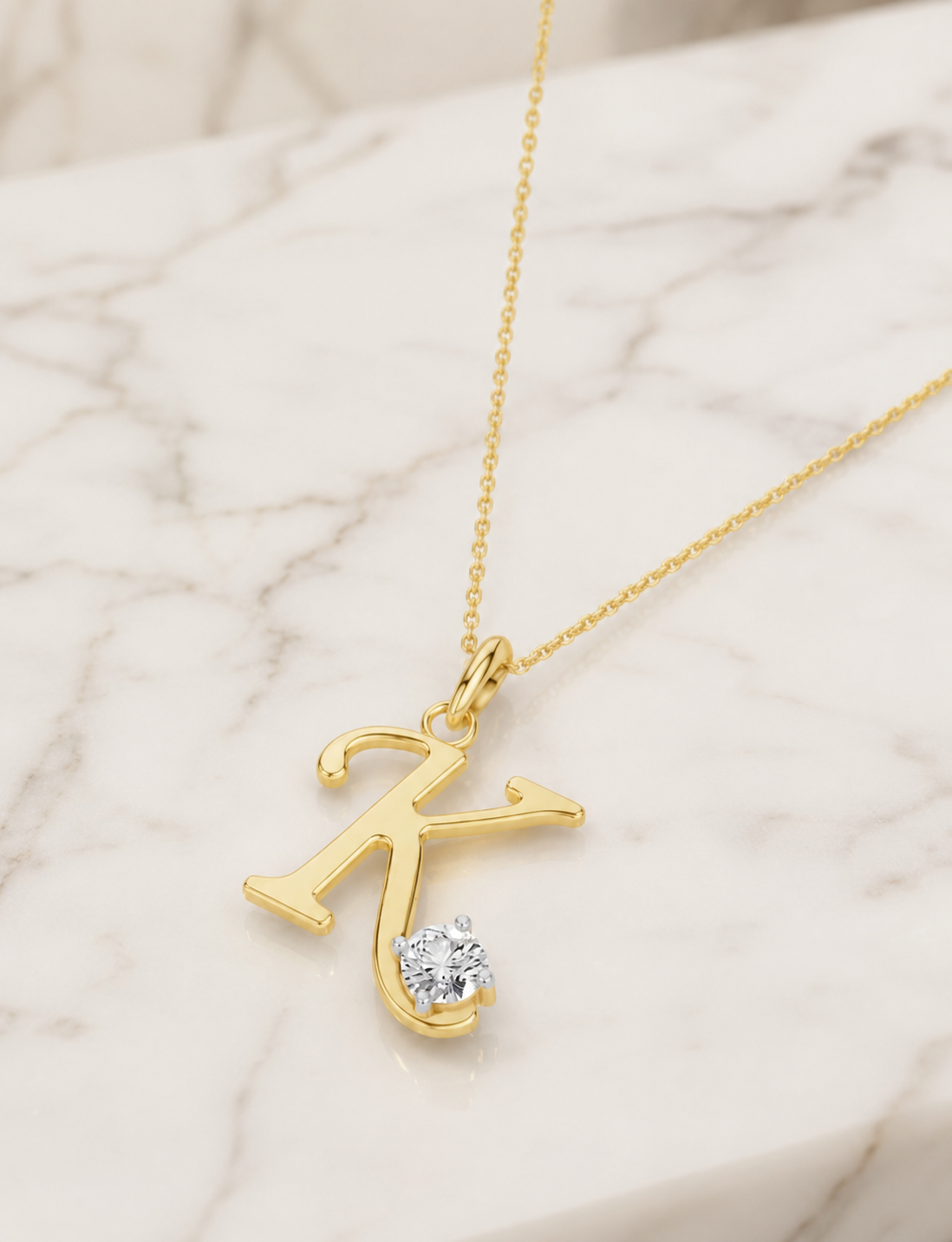 Round Lab Grown Diamond Keepsake Pendant Bezel 14K Yellow Gold E VVS2 0.20ct for Her