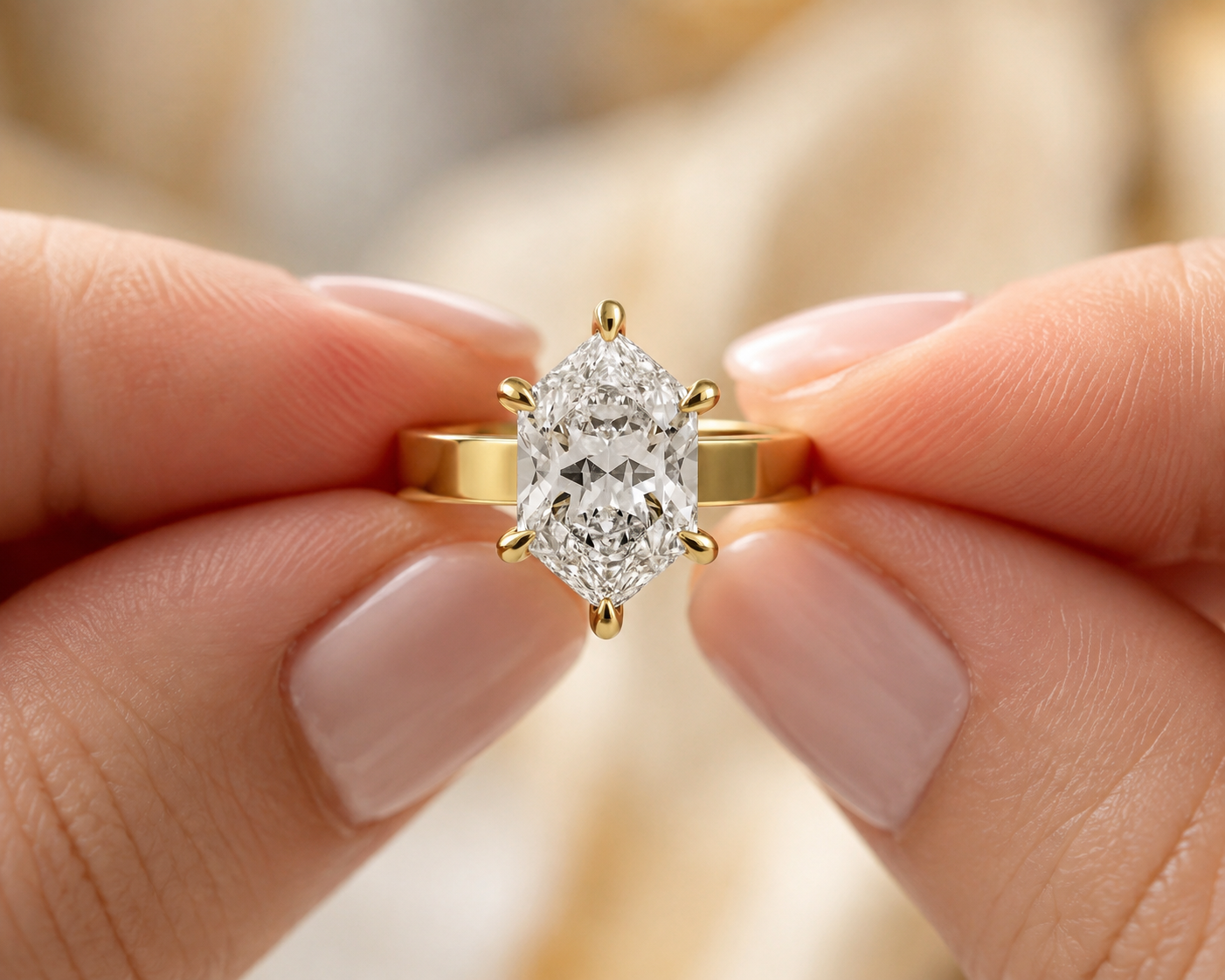 Dutch Marquise Lab Grown Diamond Engagement Ring Solitaire 14K Gold IGI Certified 1.5 Carat E VVS2