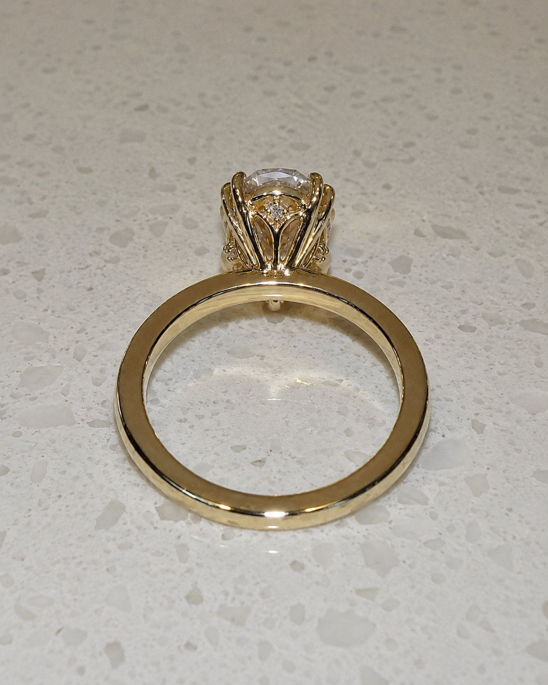 Oval Lab Grown Diamond Engagement Ring Double Claw Solitaire 14K White Gold – IGI Certified 2 Carat