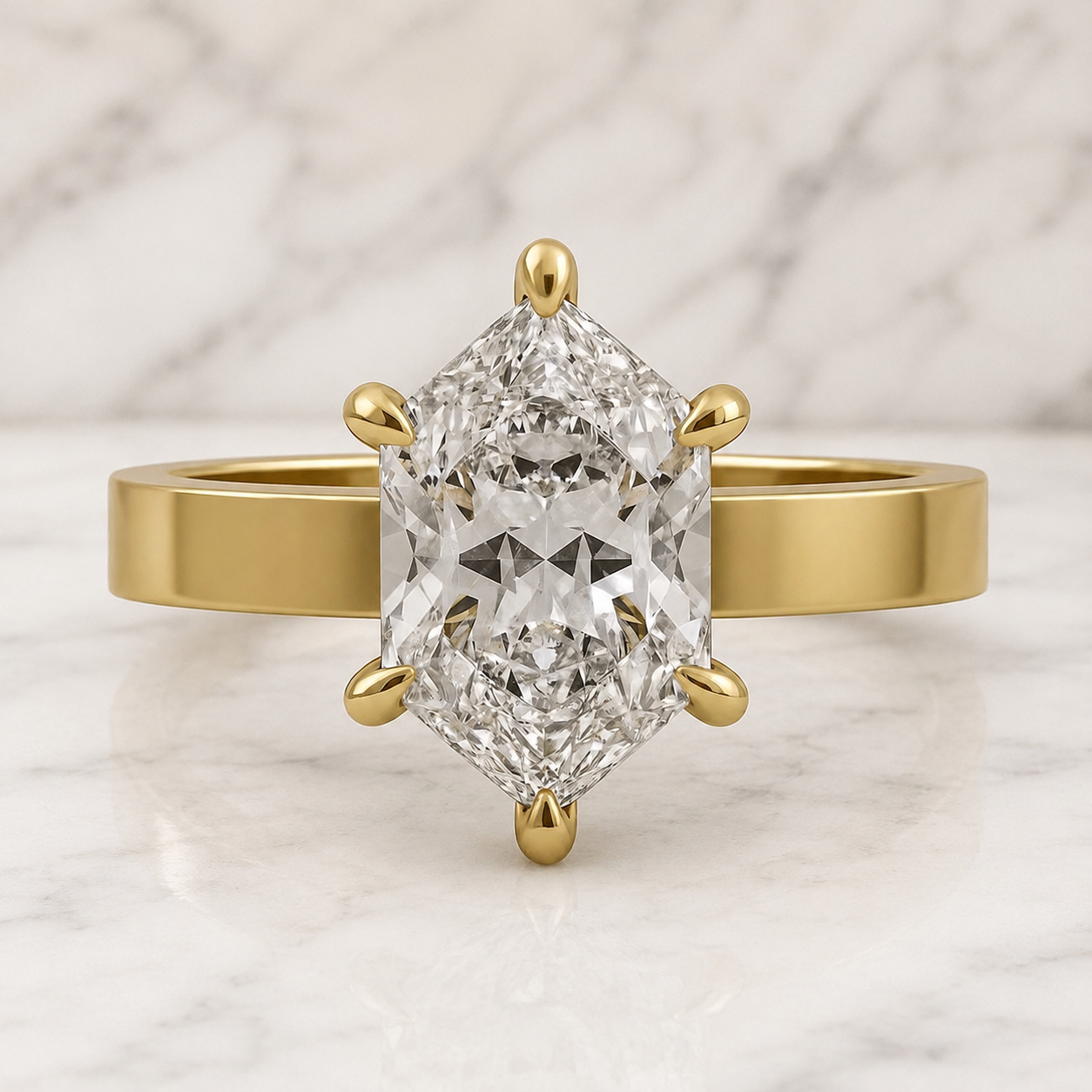 Dutch Marquise Lab Grown Diamond Engagement Ring Solitaire 14K Gold IGI Certified 1.5 Carat E VVS2