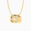 2.00 Carat Emerald Lab Diamond East-West Bezel Solitaire Pendant – IGI Certified – 14K Yellow Gold