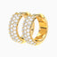 0.19 Carat Round Lab Diamond Inside-Out Hoop Earrings – IGI Certified – 14K Yellow/White/Rose Gold
