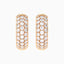0.19 Carat Round Lab Diamond Inside-Out Hoop Earrings – IGI Certified – 14K Yellow/White/Rose Gold