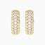 0.19 Carat Round Lab Diamond Inside-Out Hoop Earrings – IGI Certified – 14K Yellow/White/Rose Gold