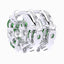 4.9 mm Round Created Emerald & 2 ctw Lab Diamond Huggie Hoop Earrings – 14K Yellow Gold