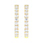 3 Carat Oval Lab Diamond Pave Set Small Hoop Earrings - 14K White Gold