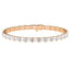 21 CTW Radiant Lab Diamond East-West Set Tennis Bracelet - 14k White Gold
