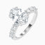 3.30 Carat Oval Lab Diamond Engagement Ring with Hidden Halo and Pave – IGI Certified – 14K Gold