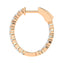 3 Carat Oval Lab Diamond Pave Set Small Hoop Earrings - 14K White Gold
