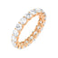 3 Carat Round Lab Diamond Shared Prong Eternity Women's Wedding Band - 14K White Gold