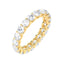 3 Carat Round Lab Diamond Shared Prong Eternity Women's Wedding Band - 14K White Gold