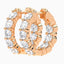 4.00 Carat Round Lab Diamond Inside-Out Hoop Earrings – IGI Certified – 14K Yellow/White/Rose Gold