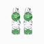 4.9 mm Round Created Emerald & 2 ctw Lab Diamond Huggie Hoop Earrings – 14K Yellow Gold