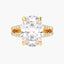 6.70 Carat Oval Lab Diamond Split Shank Engagement Ring with Pave – IGI Certified – 14K Gold