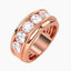 3 Carat Round Lab Diamond Mens ring - 14K Gold - 5 stone - More Gold