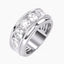 3 Carat Round Lab Diamond Mens ring - 14K Gold - 5 stone - More Gold