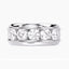 3 Carat Round Lab Diamond Mens ring - 14K Gold - 5 stone - More Gold