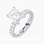 4.41 Carat Radiant Lab Diamond Engagement Ring – IGI Certified – Hidden Halo – Thick Band - 14K Gold