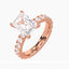 4.41 Carat Radiant Lab Diamond Engagement Ring – IGI Certified – Hidden Halo – Thick Band - 14K Gold