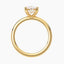 2.43 Carat Oval Lab Diamond Solitaire Engagement Ring – IGI Certified – Hidden Halo – Plain Band - 14K Gold