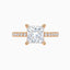 2.56 Carat Princess Cut Lab Diamond Engagement Ring – IGI Certified – Hidden Halo – 14K Gold