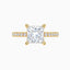 2.56 Carat Princess Cut Lab Diamond Engagement Ring – IGI Certified – Hidden Halo – 14K Gold