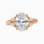 3.40 Carat Oval Lab Diamond Engagement Ring – IGI Certified – Side Stone - 14K Gold