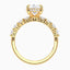 3.30 Carat Oval Lab Diamond Engagement Ring with Hidden Halo and Pave – IGI Certified – 14K Gold