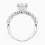 3.30 Carat Oval Lab Diamond Engagement Ring with Hidden Halo and Pave – IGI Certified – 14K Gold