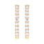 3 Carat Oval Lab Diamond Pave Set Small Hoop Earrings - 14K White Gold