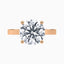 4.89 Carat Round Lab Diamond Solitaire Engagement Ring – IGI Certified – Plain Band - 14K Gold