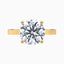 4.89 Carat Round Lab Diamond Solitaire Engagement Ring – IGI Certified – Plain Band - 14K Gold