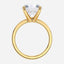 4.89 Carat Round Lab Diamond Solitaire Engagement Ring – IGI Certified – Plain Band - 14K Gold