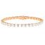 10 Carat Emerald Cut Lab Diamond Tennis Bracelet - East-West - 14K White Gold