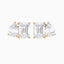 2.00 CTW Emerald & Pear Toi et Moi Studs in 14K White/Rose/Yellow Gold