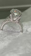 6.70 Carat Oval Lab Diamond Split Shank Engagement Ring with Pave – IGI Certified – 14K Gold